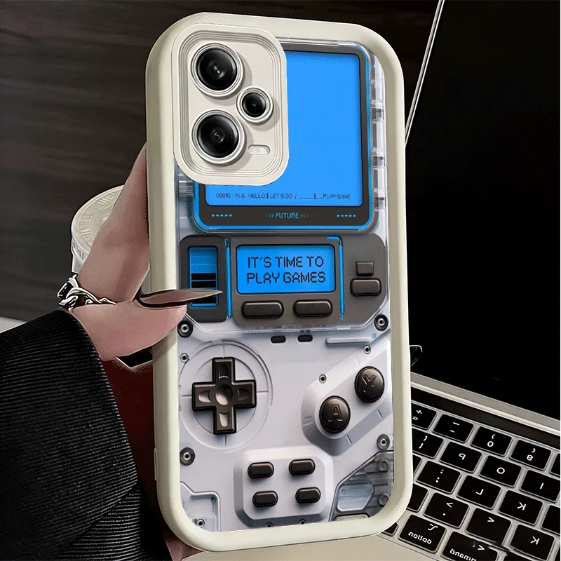 Stylish Gamer Boy Phone Case with Soft Shell Design
