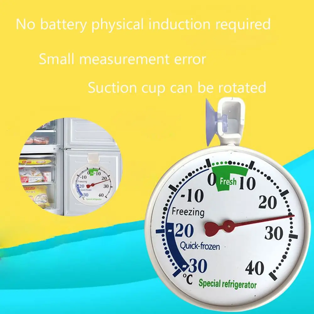 

Use Thin Fridge Refrigeration Temperature Gauge Measurement Tools Circular Thermometer Refrigerator Freezer Thermometer