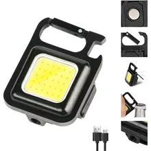 

Portable Mini LED Flashlight Work Light Pocket Flashlight Keychains USB Rechargeable For Outdoor Camping Small Light Corkscrew
