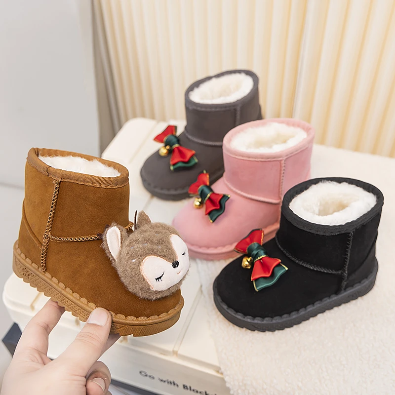 Cotton Thermal Snow Boots for Kids Winter