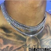 Hip Hop Punk Designer 3-6MM Iced Out Tennis Necklace for Women Men 14K White gold Filled Wedding Jewelry With 40 - 60 CM 1