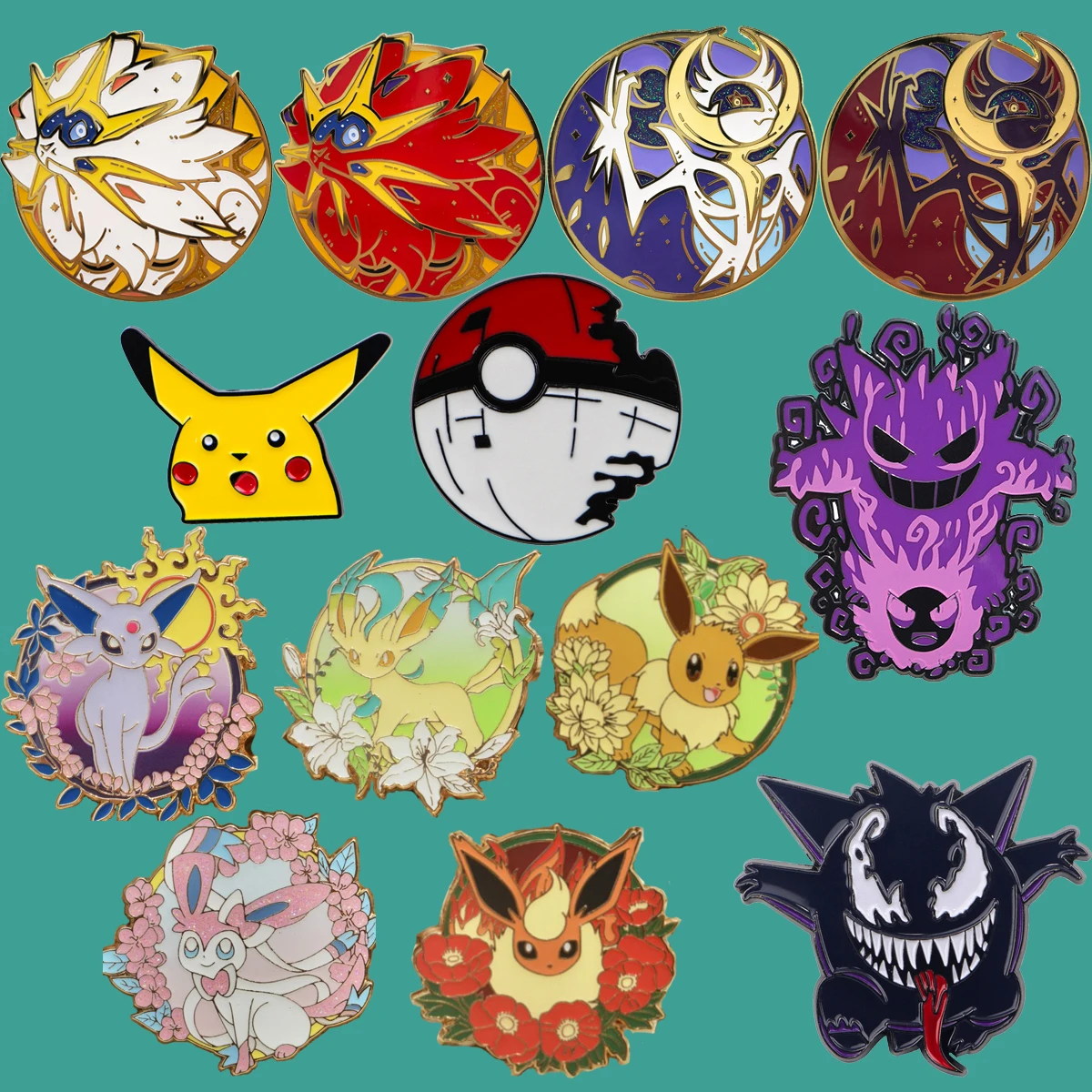 Gengar Anime Elf Enamel Pin Lapel Pins Badges Round Brooch Jewelry Gifts for Friends