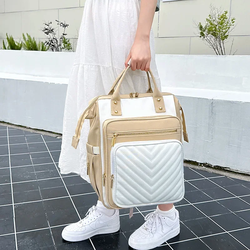 New Fashion Oxford Multi Functional Wear Resistant Insulation Large Capacity Zipper Mommy Bags Backpack for Travel Diaper Bags
