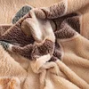 Nowflakes Pile Sheet Is Tasted The Fitted  Autumn Winter Thickened Warm Cartoon Bed Cover 360 Degree Mattress with Elastic Wrap 5