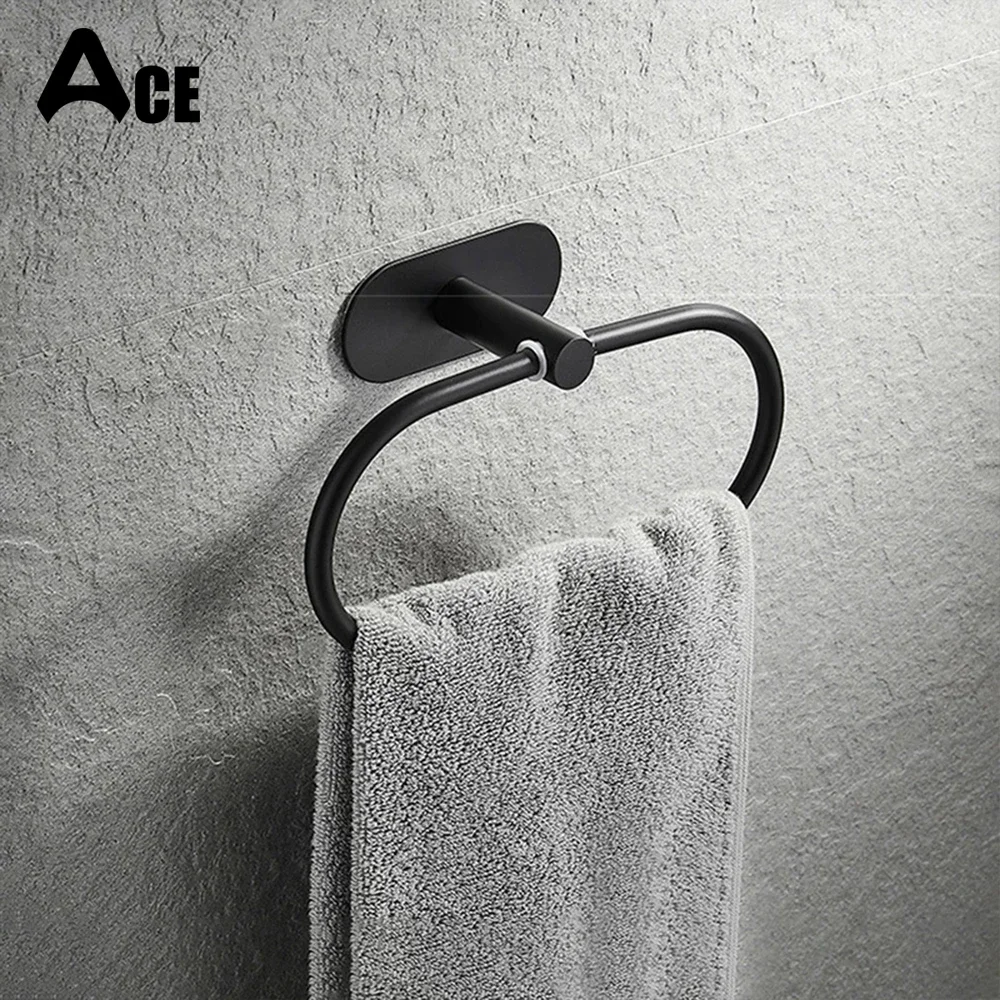 Luxury Brushed Gold Bathroom Hardware Set - Elegant Towel Bar, Ring, and Toilet Paper Holder