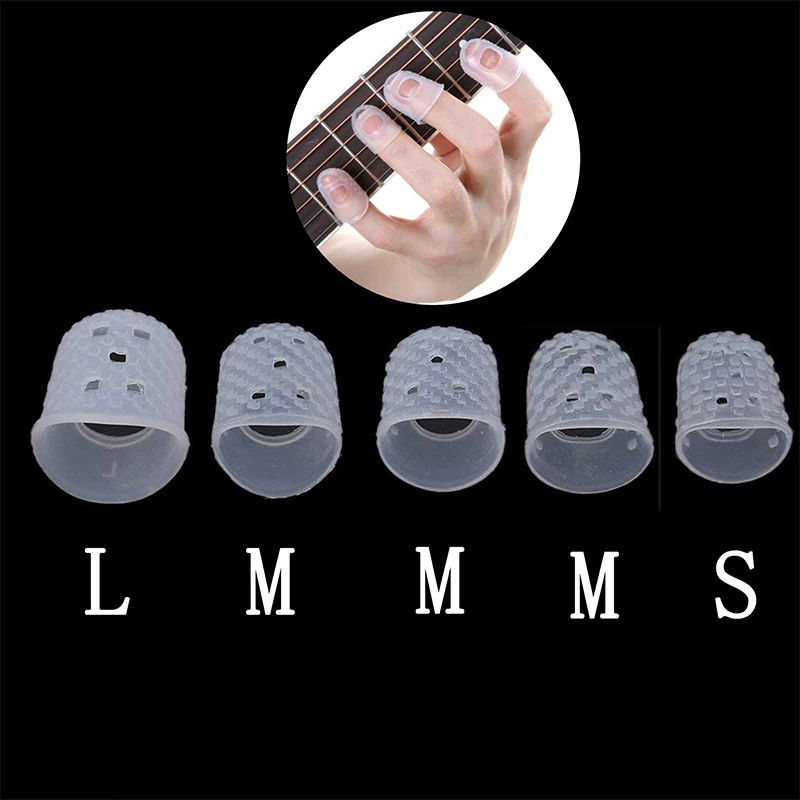 5pcs Finger Cover Antislip Hands Relief Pain Gloves For Ukulele