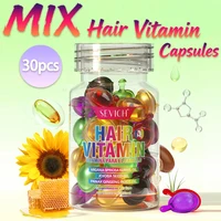 Mélange de capsules de vitamines pour cheveux, huile de kératine, restauration rapide, doux, lisse, brillant, soins capillaires, nourrit, réparation des cheveux endommagés, traitement de séparation 1