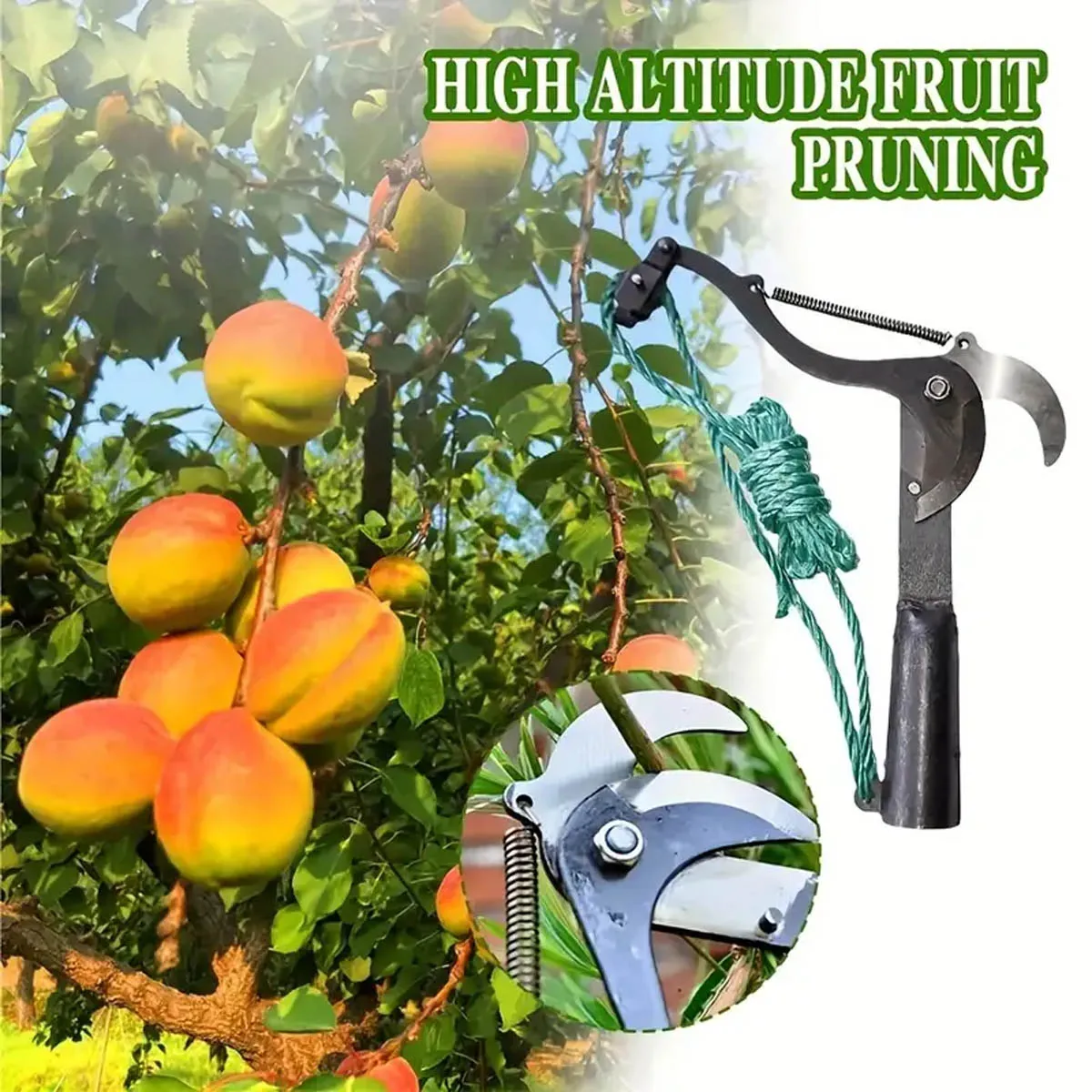 Retractable High-Altitude Lopper Branch Scissors Fruit Tree Pruning Saw Cutter Garden Trimmer Tool With Rope Fruit Picker