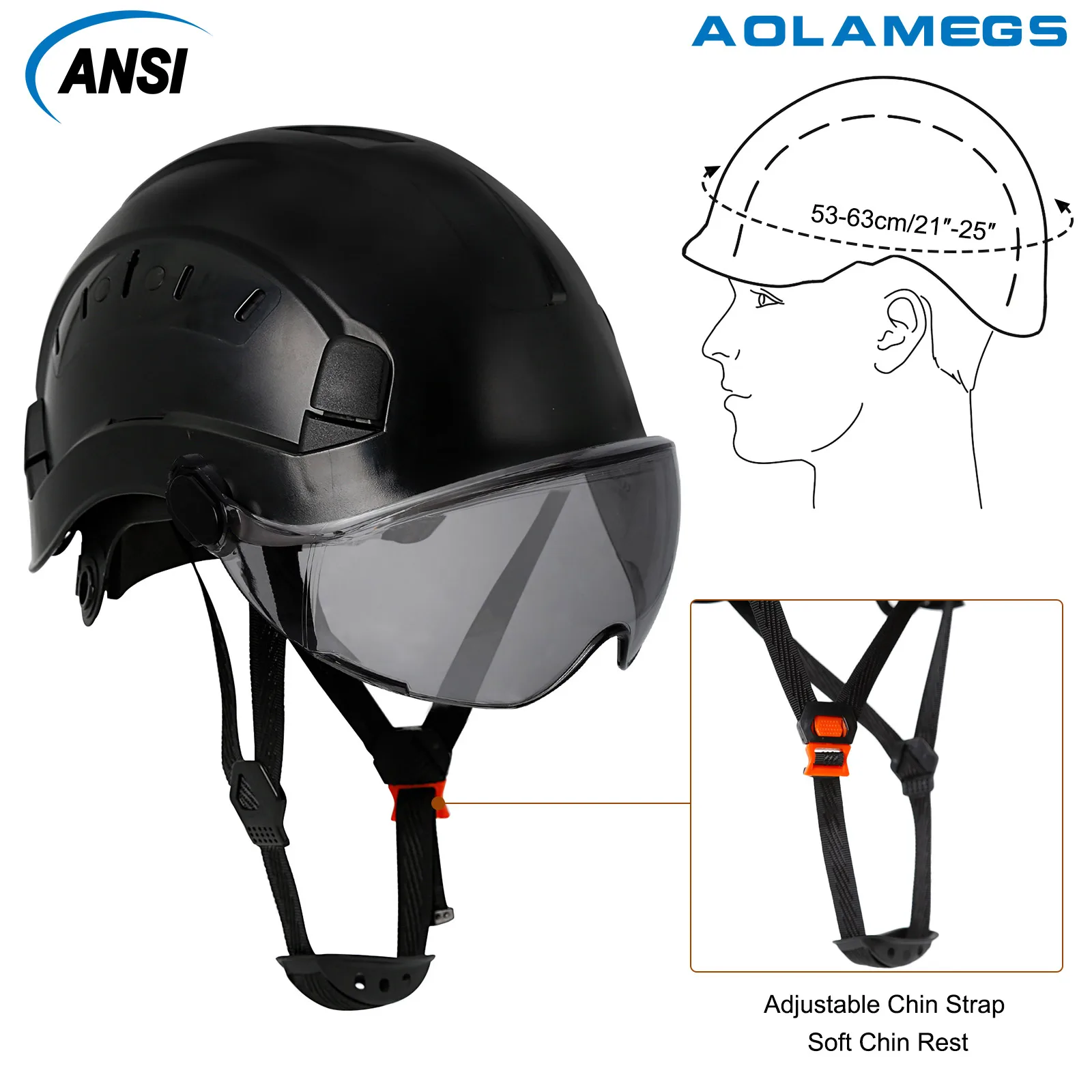 CE Safety Helmet With Visors Bluetooth 5.0 Earmuffs Noise Reduction for Engineer Hard Hat ANSI Industrial Construction Work Cap