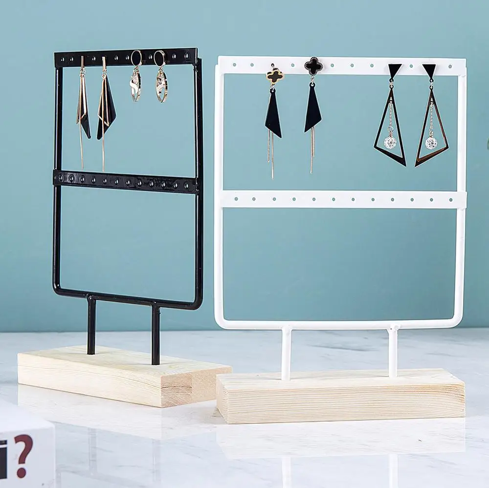 Top 24/44/66 holes Stand for Earrings Pendants Bracelets Jewelry Display Stud Earrings Holder Jewellery Rack 2 Colors