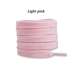 Premium Flat Cotton Shoelaces for Sneakers - High-Top Canvas Casual Shoe Strings for Men & Women (Light pink)