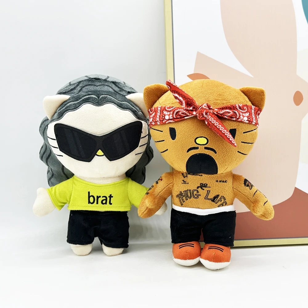 26cm Hello Kitty Charli Xcx Plush Doll Figure Stuffed Toys Cute