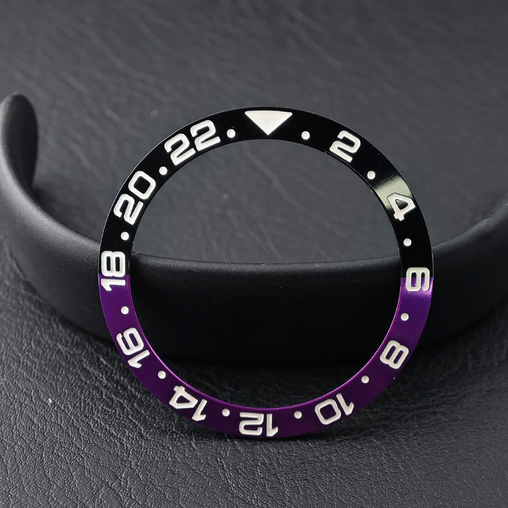 Men's Watch Replacement Bezel Insert with Tilted Ceramic and Carbon Fiber Texture