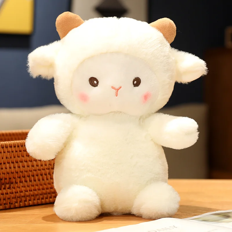 23/33cm Lovely Lamb Plush Toy Soft Stuffed Sheep Wearing Dress Doll Animal  Kawaii Princess Lamb Change Cloth High Quality Gift