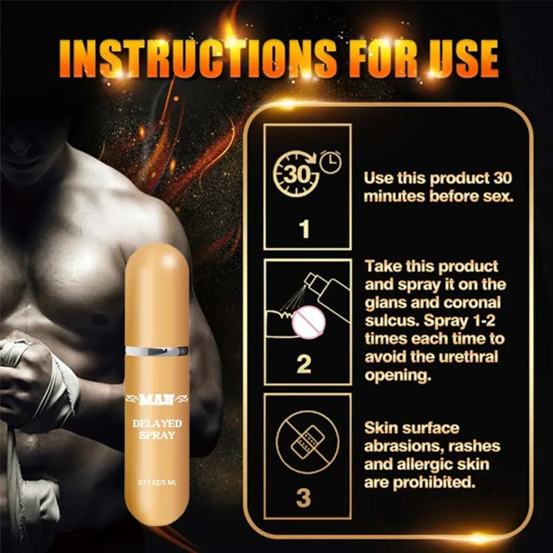 Man Ejaculation DelaySpray Long-Lasting Effective Flirt Natural Rapid Erection Prolonged Sex Anti Premature Ejaculation adult