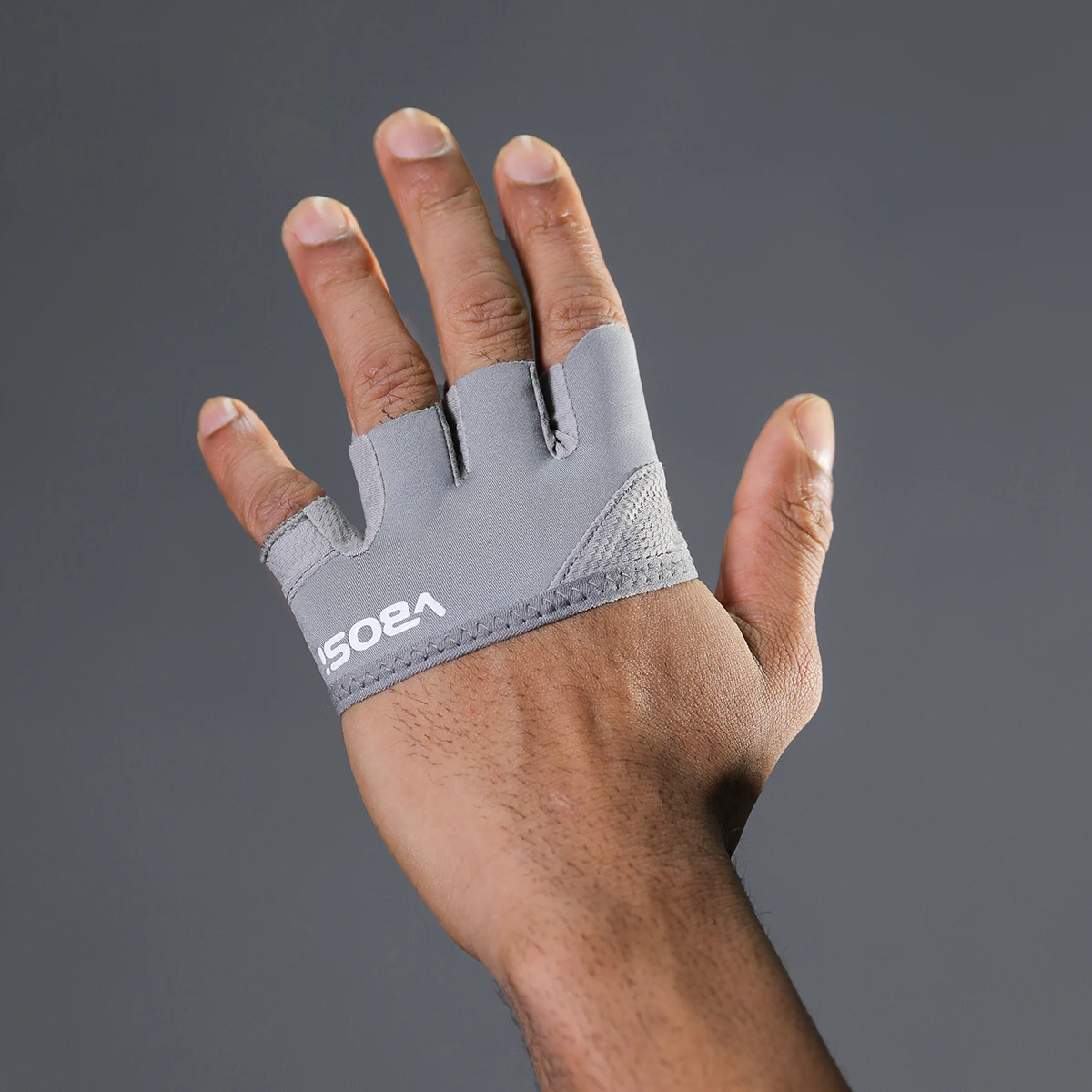 VBOSi rutschfeste Vierfinger-Sporthandschuhe – atmungsaktive Trainings-Griffhandschuhe für Fitnessstudio, Radfahren und Alltagstraining – Detail 7