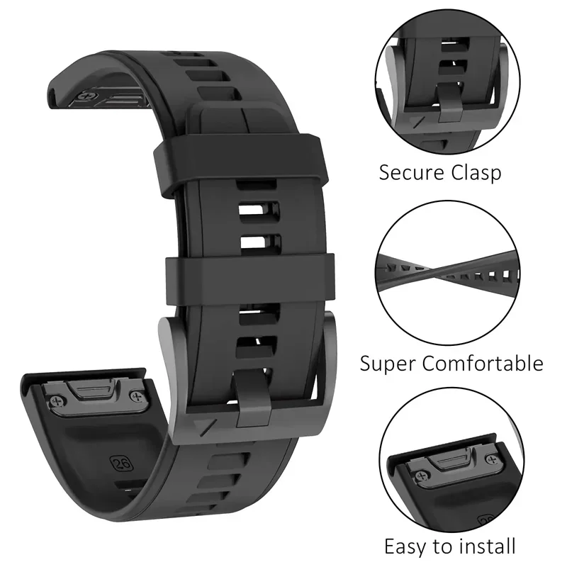 Quick Fit Silicone Strap for Smartwatches - Durable and Stylish Bracelet Replacement