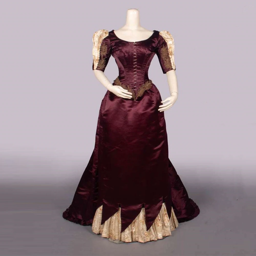 1890s Queen Evening Dinner Dress Victorian Gothic Southern Belle Retro Ball  Gown | eBay