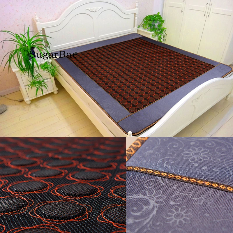 

Heated Mattress Jade Health Care Tourmaline Mat Germanium Stone Bed Pad Size: 1.2X1.9M Free Shipping