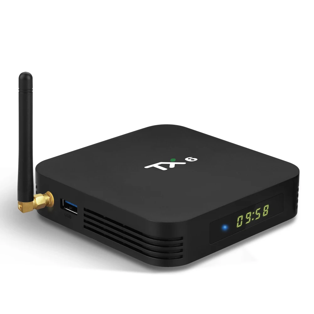 

ТВ-приставка TX6, Android 9,0, Allwinner H6, 4 Гб, 32 ГБ/2,4 ГГц, 5G, Wi-Fi, Bluetooth, 4.1, поддержка 4K, H.265, HDMI/USB2.0/TF, дополнительно G10, Air Mouse