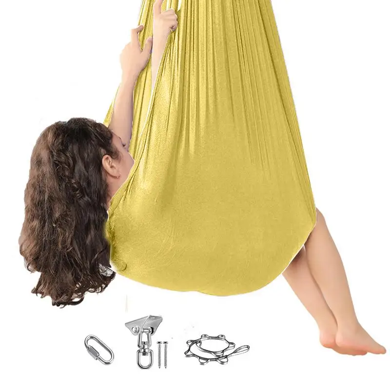 

Детский гамак для дома и улицы для детей с особыми потребностями, высокая эластичность, успокаивающие качели для чтения поворота