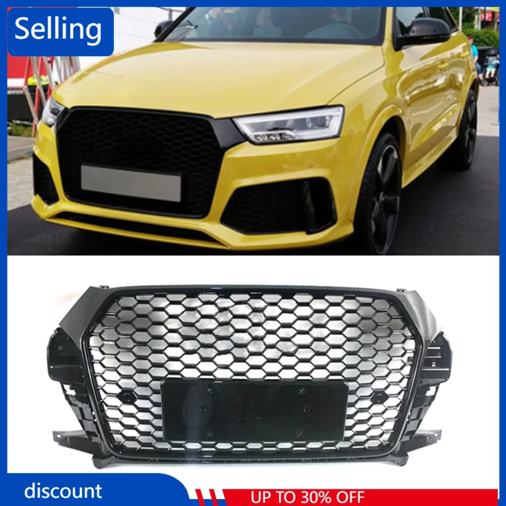 

Front Bumper Grill Center Grille for Audi Q3/SQ3 2016 2017 2018 (Refit for RSQ3 Style) car accessories fast ship