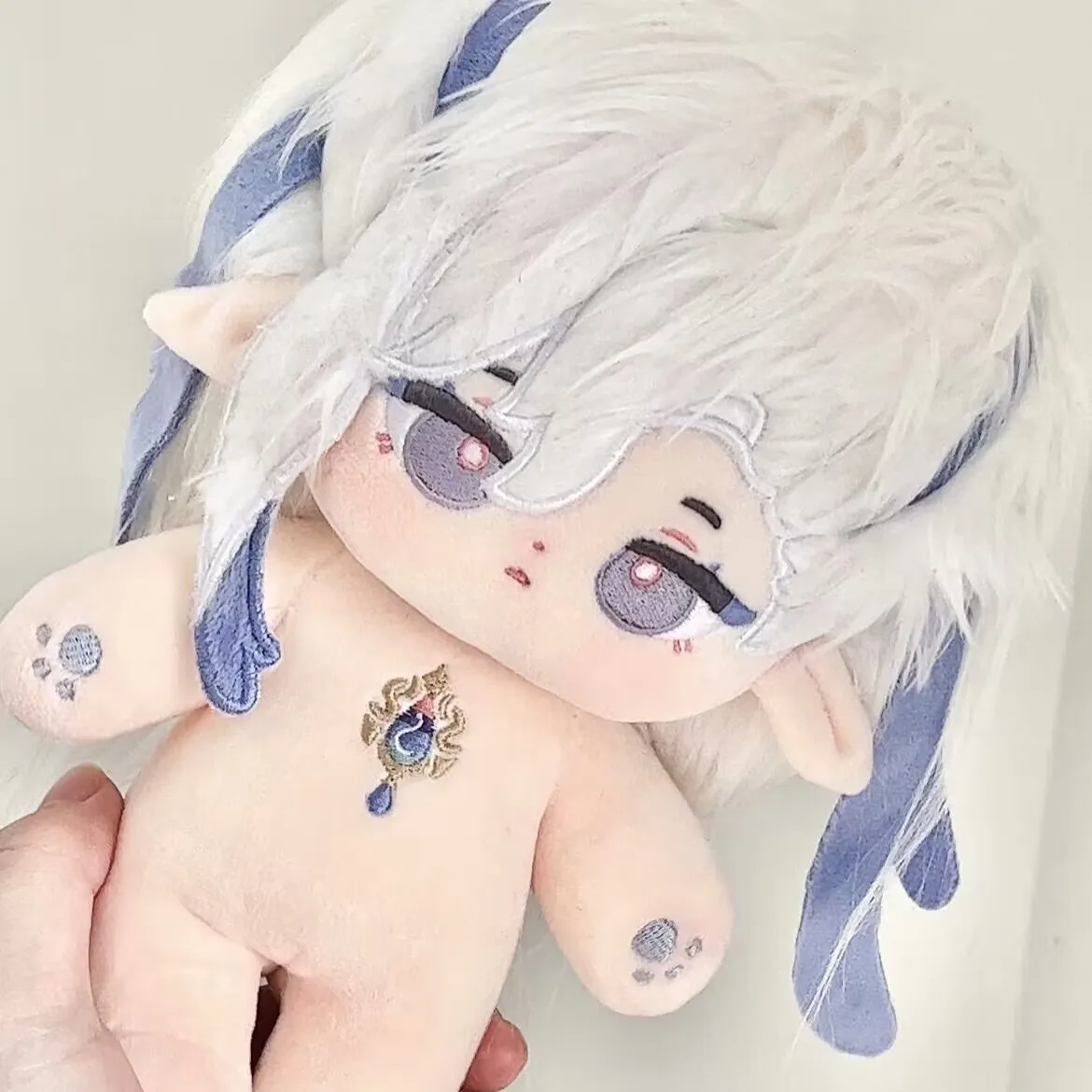 

New Cute Neuvillette Anime Game Cosplay Cute Soft Plush Stuffed Body Dress Up Clothes Plushie Xmas Gift 20CM