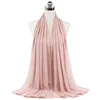 Femmes musulmanes en mousseline de soie Hijab châles écharpe Modal coton Jersey Hijabs plaine douce pour femme musulman Voile bandeau 70*180 cm islamique