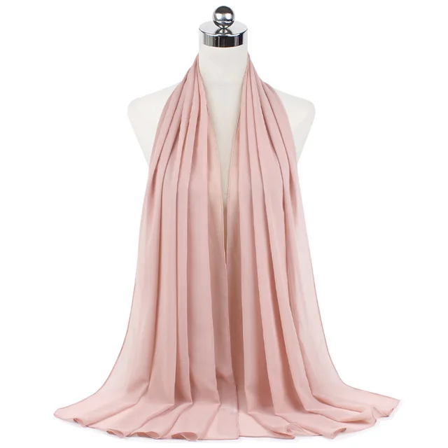 Femmes musulmanes en mousseline de soie Hijab châles écharpe Modal coton Jersey Hijabs plaine douce pour femme musulman Voile bandeau 70*180 cm islamique