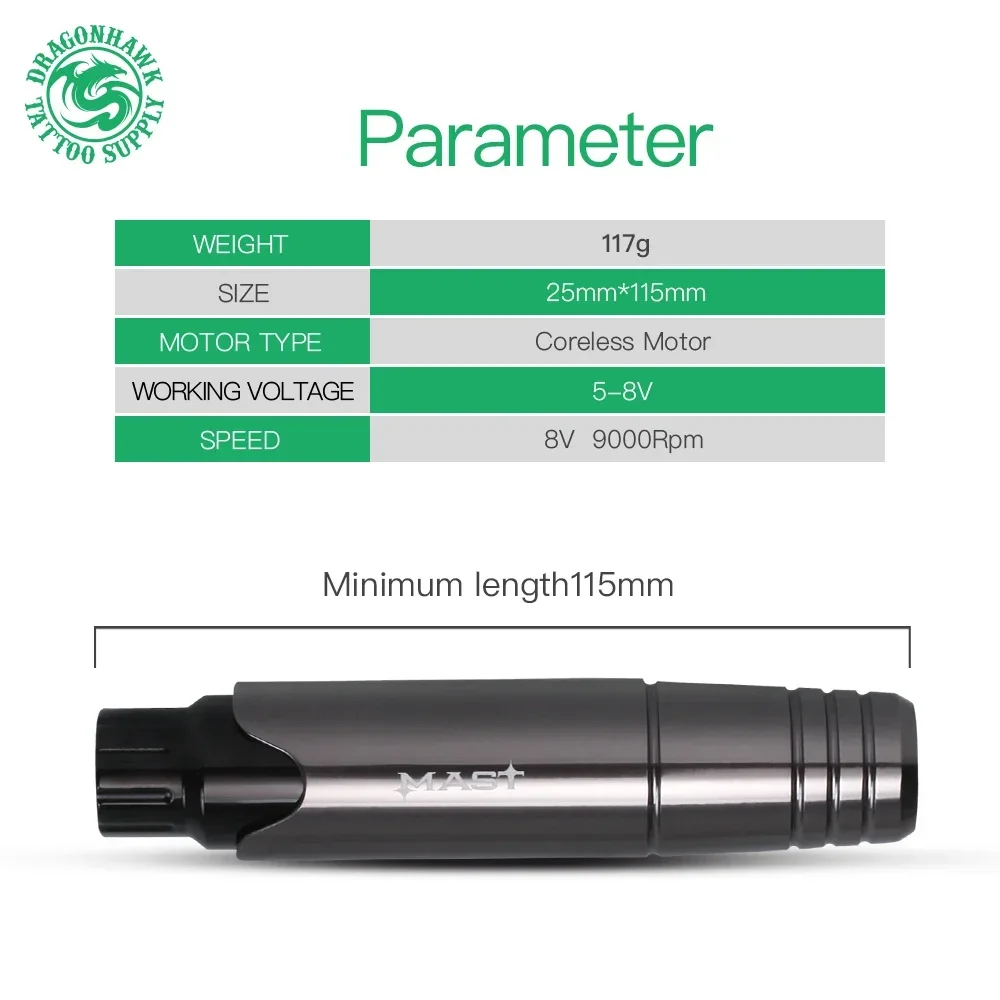 Mast P10 Top Permanent MakeUp Machine Rotary Tattoo Gun Pen Eyebrow Lips Tattoo Machine Pen Device Set Accessories for Tattoo 2