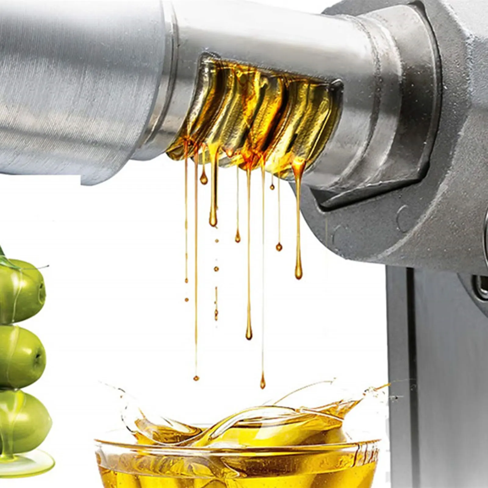 Prensa De Aceite Automática De Acero Inoxidable - Para Aceitunas, Cacahuetes, Frutos Secos, Modos Frío/Caliente, Uso Doméstico Y Comercial