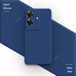 Soft Silicone Solid Color Phone Case - Basic Original Back Cover for Realme C61 (India) (Navy Blue)