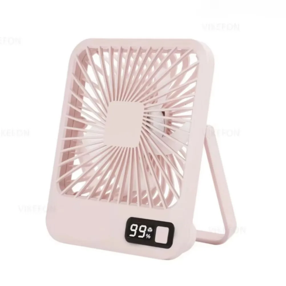 5-Speed Wind Adjustable 180&deg; Foldable Desktop Suspended Fan USB-C Rechargeable for Office Home Classroom Ultra Quiet Table Fan