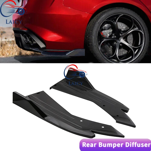Kit Splitter Spoiler Canard In ABS Per Alfa Romeo Giulia – Diffusore Posteriore E Minigonne, Fibra Di Carbonio, Protezione Paraurti