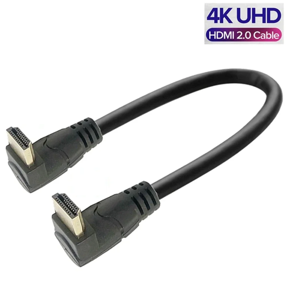 

Case double elbow hdmi cable 2.0 right angle 4K high-definition cable, computer connected to TV projector video cable