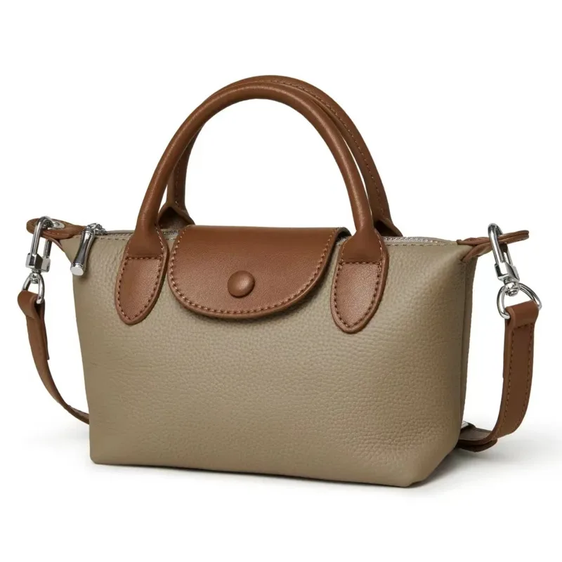 

Luxury Genuine Leather Women's Bag New Mini Versatile Top Layer Cowhide Handbag Single Shoulder Retro Crossbody bags for women