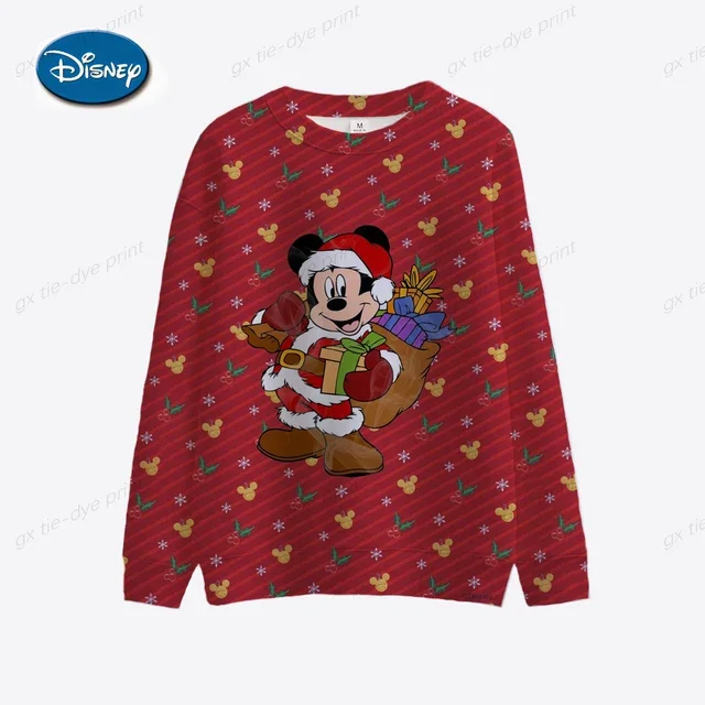 thumbnail image 1 of Sudadera de animación de Disney Mickey Mouse para hombre, sudadera de moda de otoño para niños y niñas, sudadera con estampado 3D de Navidad para mujer, 1 of 5