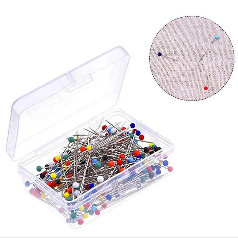 주얼리 DIY 재봉 도구용 누비이불 핀, 유리 볼 헤드, 38mm 재봉 핀, 100, 250, 500 개