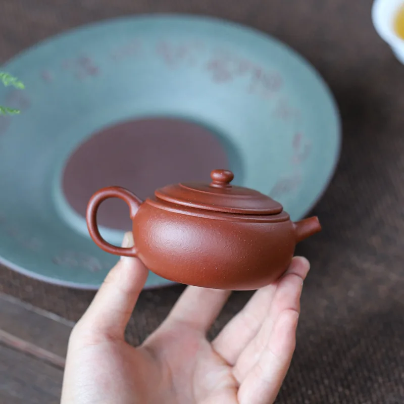 

Yixing Purple Clay Pot Raw Ore Old Zhu Mud round Drum 100ml