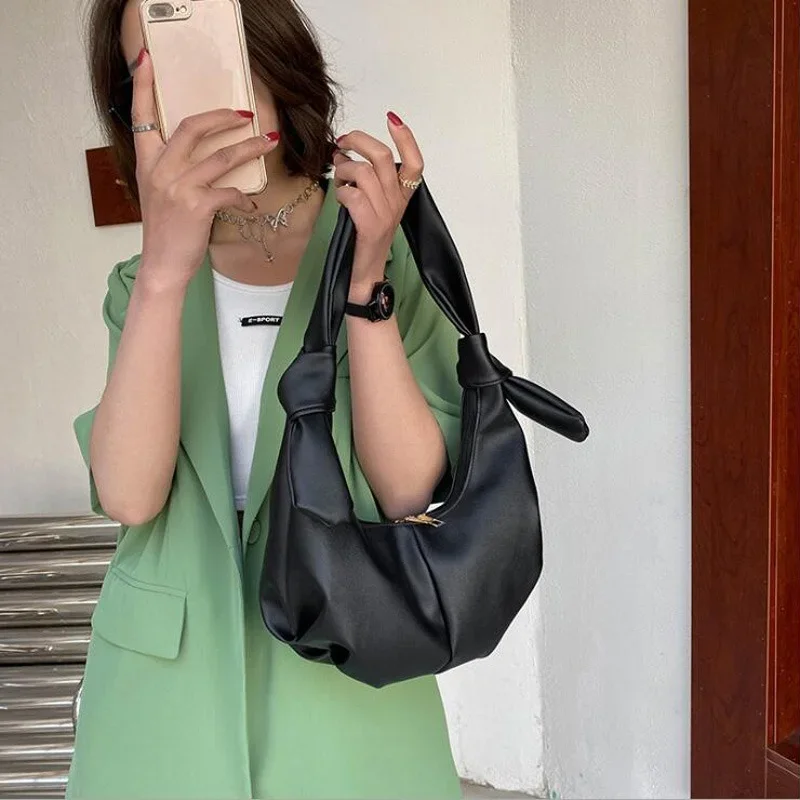 New Style Fashion Women Shoulder Bag Pu Leather Underarm Bags for Women Solid Handbags Travel Ladies Hand Tote Bag 2022 New