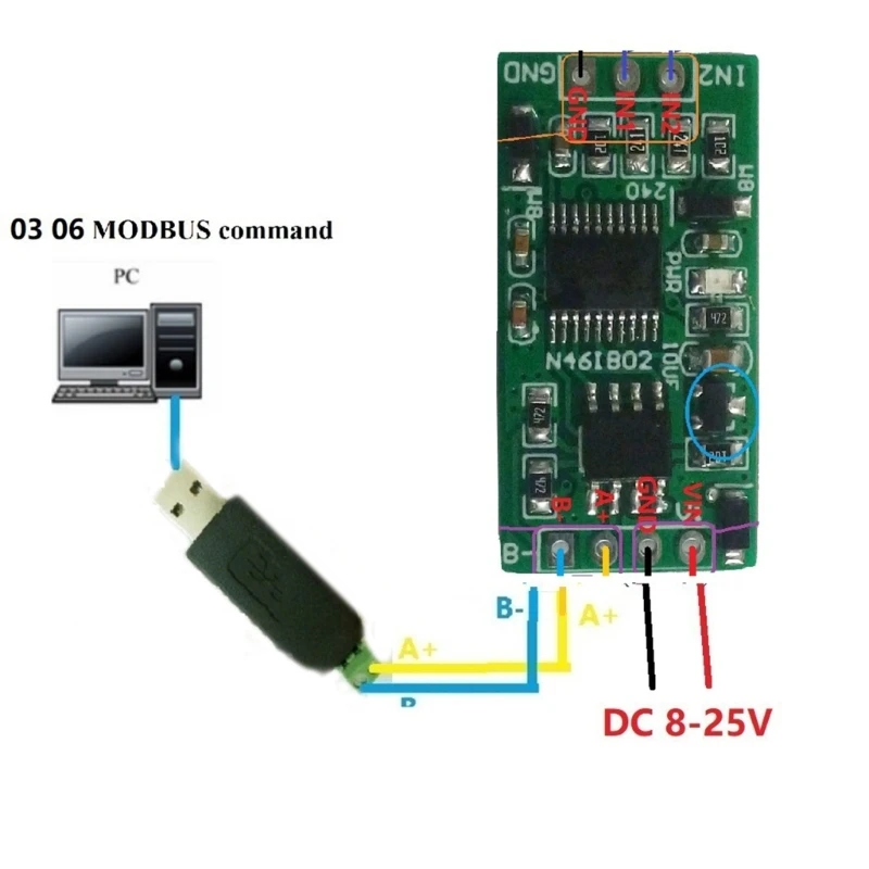   4-20MA  RS485 -2 ä, 12VDC, Modbus RTU 