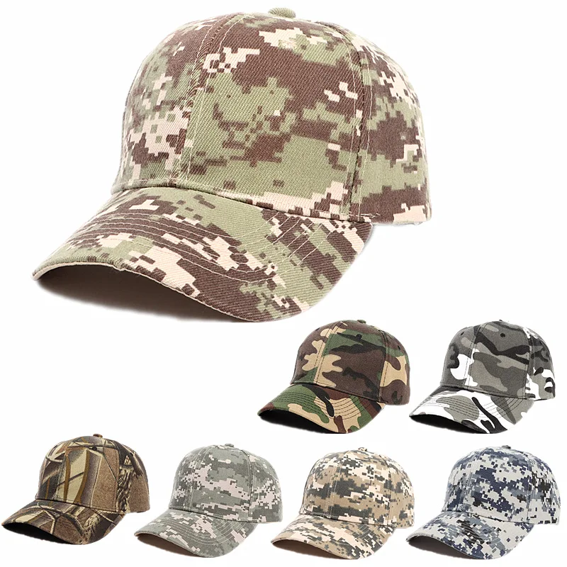 

TULA022 Outdoor Women camo cotton baseball cap Tactical hunting fishing Men adjustable cotton camping cap