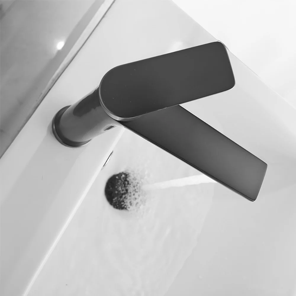Basin Faucet Bathroom Faucet Stainless Steel Faucet Tianview Countertop Basin Gun Gray Bathroom Head Washbasin Hot and Cold