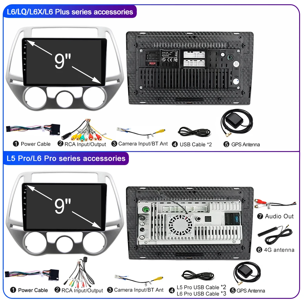 LEHX Android12 2 Din Dsp Autoradio Car Radio Multimedia Video Player For Hyundai I20 2010-2014 Carplay GPS Navigation No Dvd car multimedia player,car radio