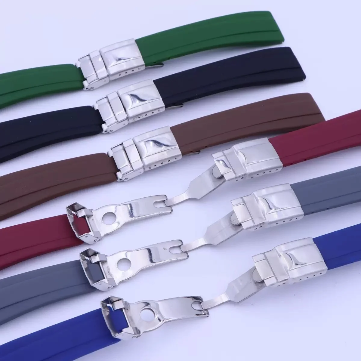 Universal 20mm Silicone Rubber Watch Strap - Versatile Wristband