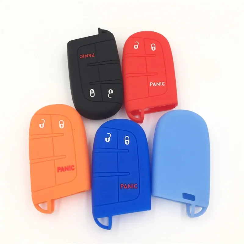 Silicone rubber car key case cover for jeep Grand Cherokee Wrangler Renegade Compass for Chrysler300c fiat Wyatt key key case key case cover