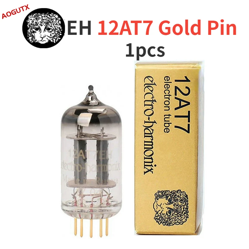 Aogutx EH 12AT7 Gold Pin Vacuum Tube Replace ECC81 B739 6201 6J8P 6SJ7 EF86 HIFI Audio Valve Electron Tube Amp Matched Quad DIY 3