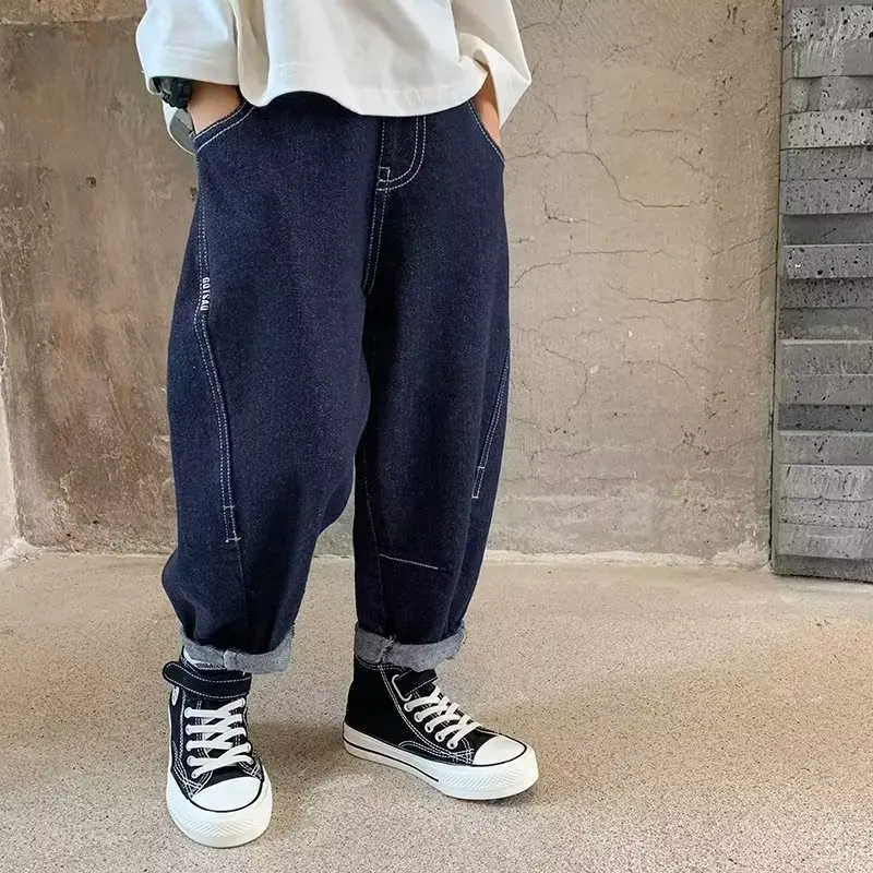 

Children's New Literary Trend Popular Jeans Fashion Versatile Simple Lazy Japanese Summer Harajuku Style