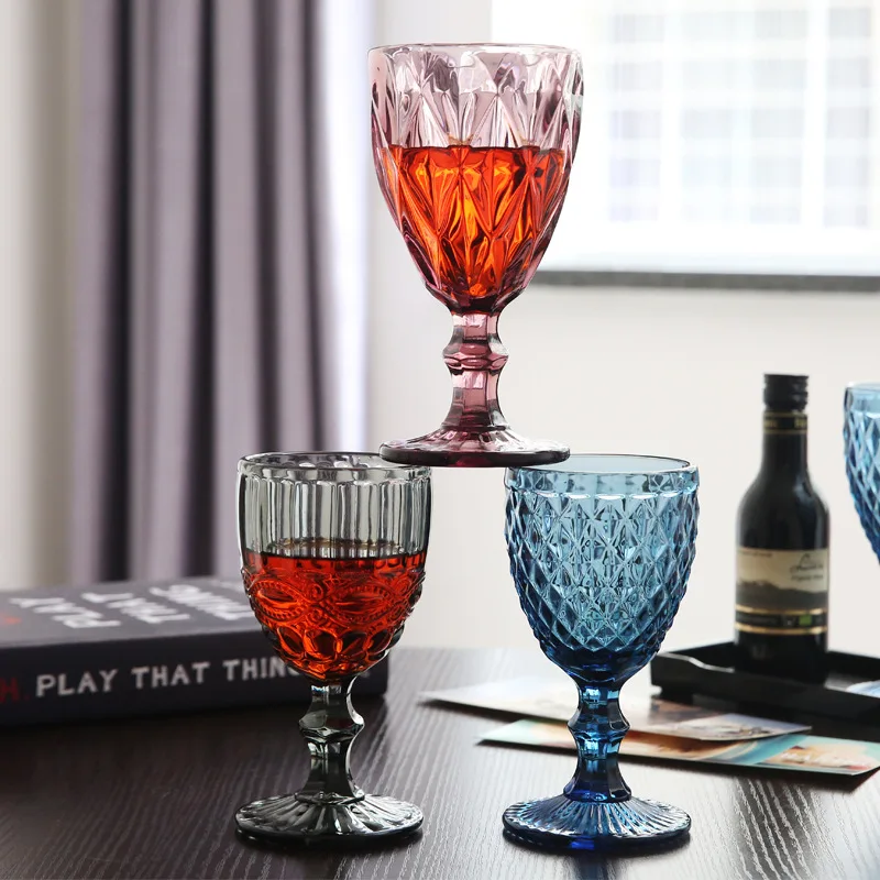 Aesthetic Glass Cup Transparent Glass Cups Goblet Glasses for