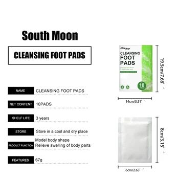 Anti-edema Ginger Pad Detox Slimming Foot Patches Stress Relieve Natural Herb Feet Treatment Body Toxins Adhesive Pads for Foot 6